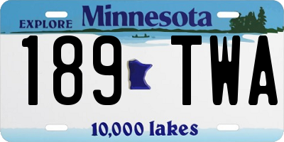 MN license plate 189TWA
