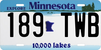 MN license plate 189TWB