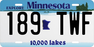 MN license plate 189TWF
