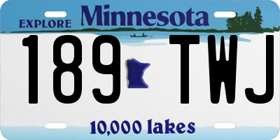 MN license plate 189TWJ