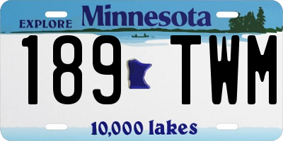 MN license plate 189TWM