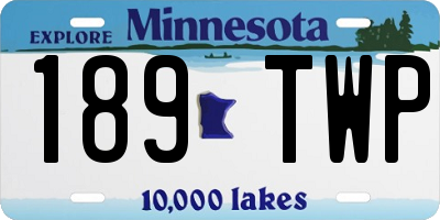 MN license plate 189TWP