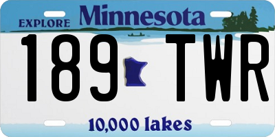MN license plate 189TWR