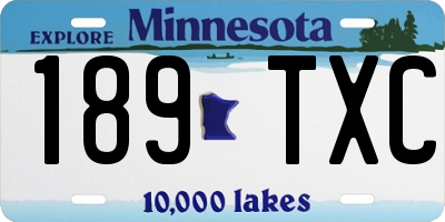 MN license plate 189TXC