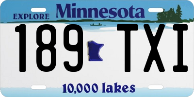 MN license plate 189TXI