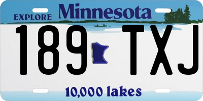 MN license plate 189TXJ