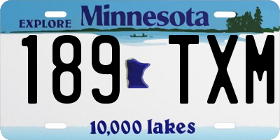 MN license plate 189TXM