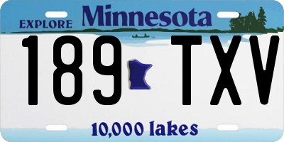 MN license plate 189TXV