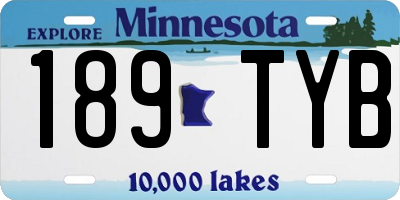 MN license plate 189TYB