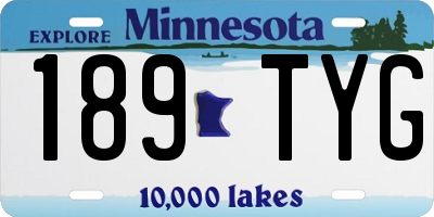 MN license plate 189TYG