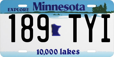 MN license plate 189TYI