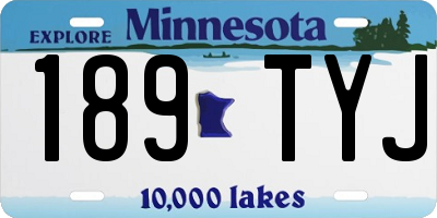 MN license plate 189TYJ