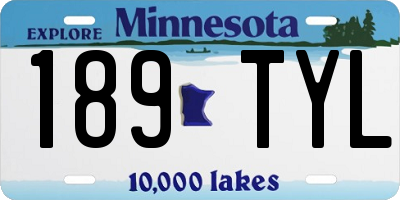 MN license plate 189TYL