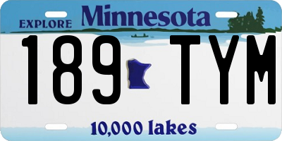 MN license plate 189TYM