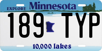 MN license plate 189TYP