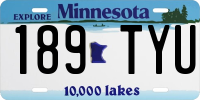 MN license plate 189TYU