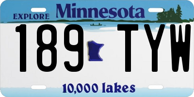 MN license plate 189TYW