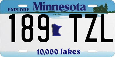 MN license plate 189TZL