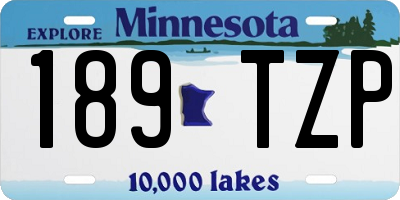 MN license plate 189TZP