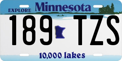 MN license plate 189TZS