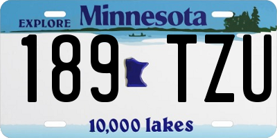 MN license plate 189TZU
