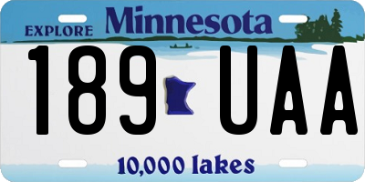 MN license plate 189UAA