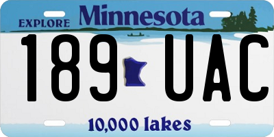 MN license plate 189UAC