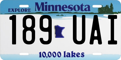MN license plate 189UAI
