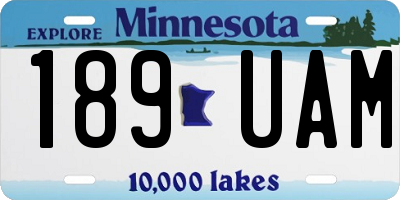 MN license plate 189UAM