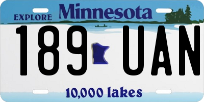 MN license plate 189UAN