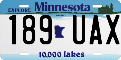 MN license plate 189UAX