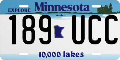 MN license plate 189UCC