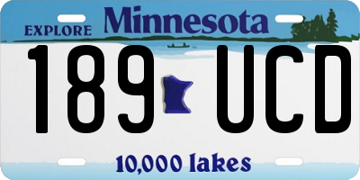 MN license plate 189UCD