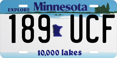 MN license plate 189UCF