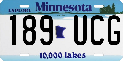 MN license plate 189UCG