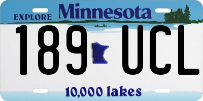 MN license plate 189UCL