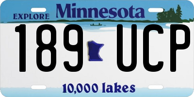 MN license plate 189UCP