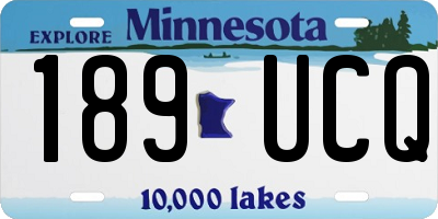 MN license plate 189UCQ
