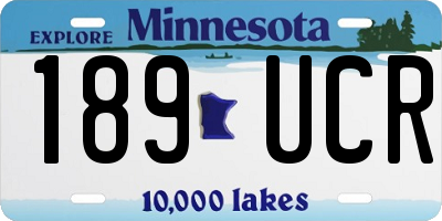 MN license plate 189UCR