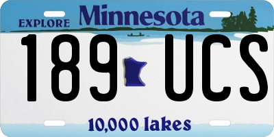 MN license plate 189UCS