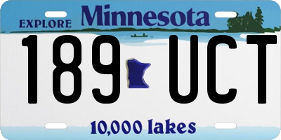 MN license plate 189UCT