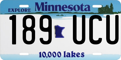 MN license plate 189UCU