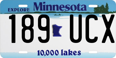 MN license plate 189UCX