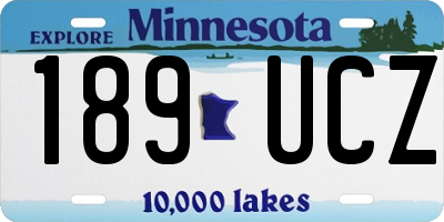 MN license plate 189UCZ