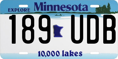 MN license plate 189UDB