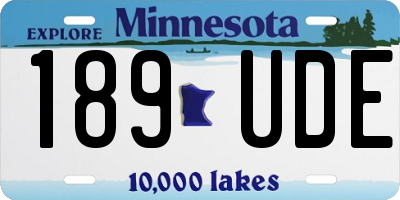 MN license plate 189UDE