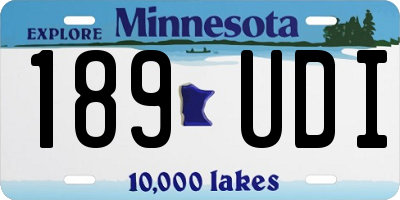 MN license plate 189UDI