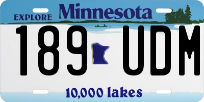 MN license plate 189UDM