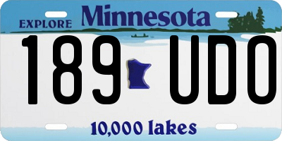 MN license plate 189UDO