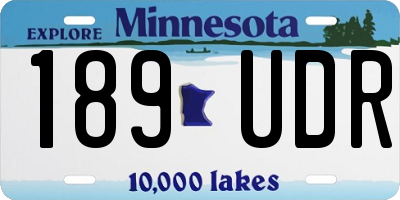 MN license plate 189UDR